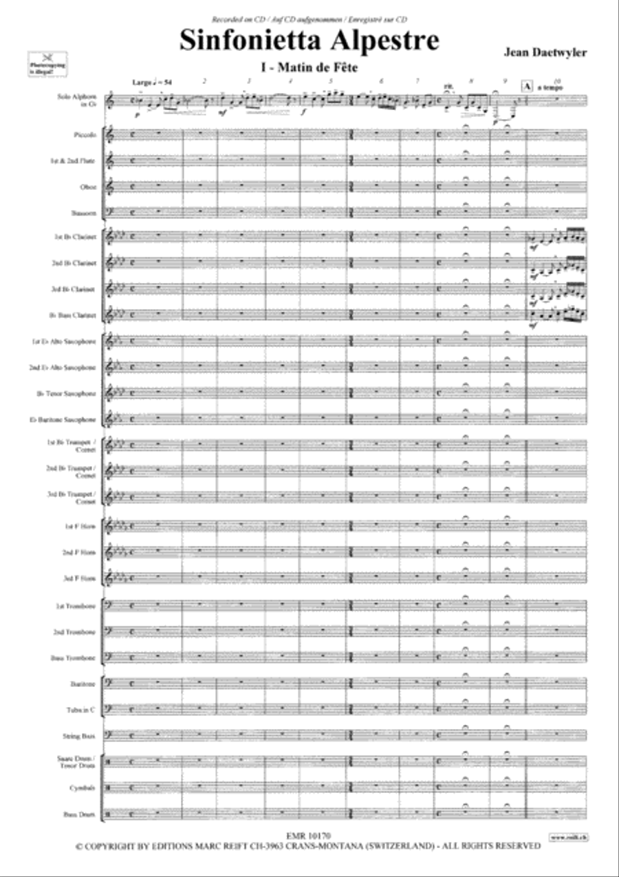 Sinfonietta Alpestre Sinfonietta Alpestre Concert Band scores gallery preview page 3