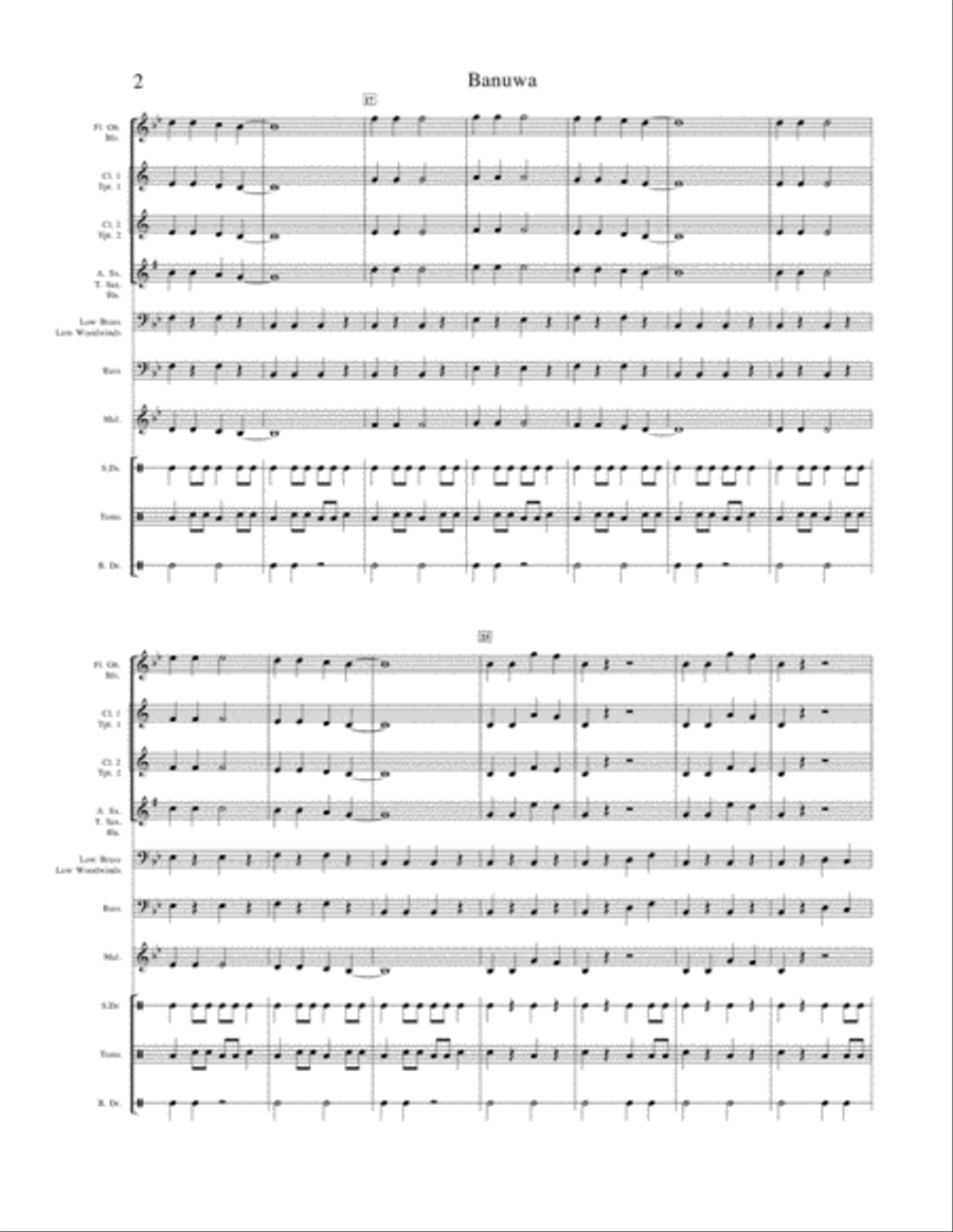 Banuwa Banuwa Concert Band scores gallery preview page 3