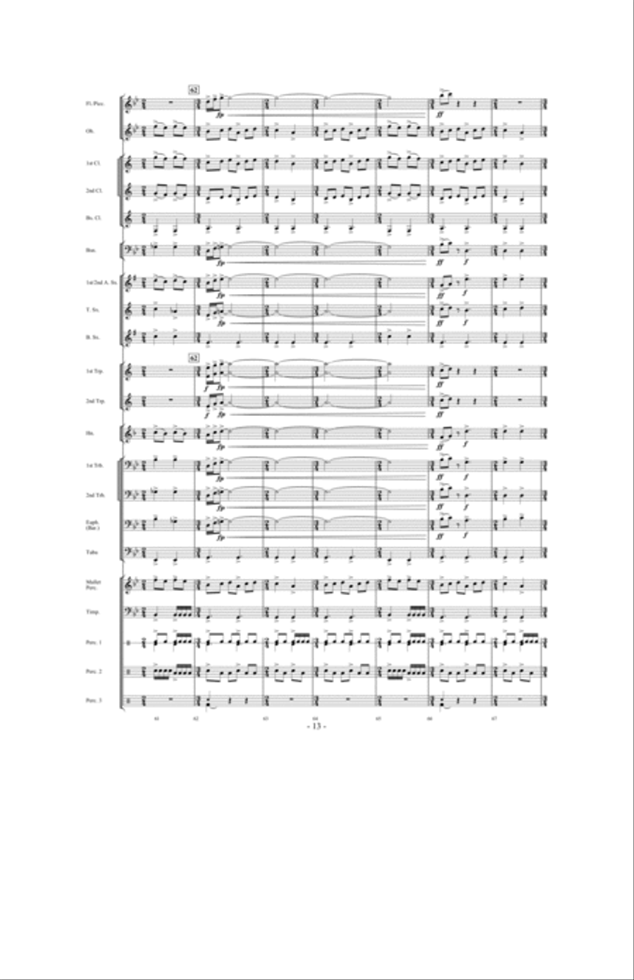 Saturn: The Ringed Planet Concert Band scores gallery preview page 12