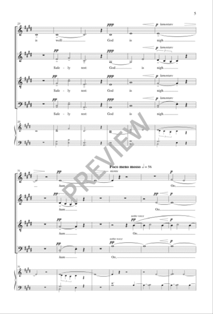 Elegy Elegy 4-Part scores gallery preview page 5