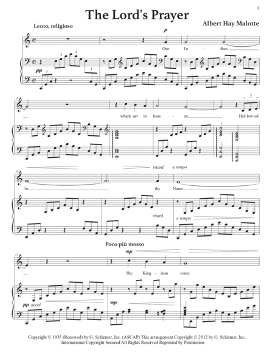 The Lord's Prayer The Lord's Prayer Voice scores gallery preview page 2