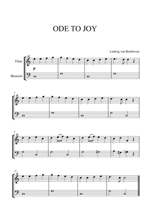 Book cover for Beethoven - Ode to Joy (for Flute and Bassoon)