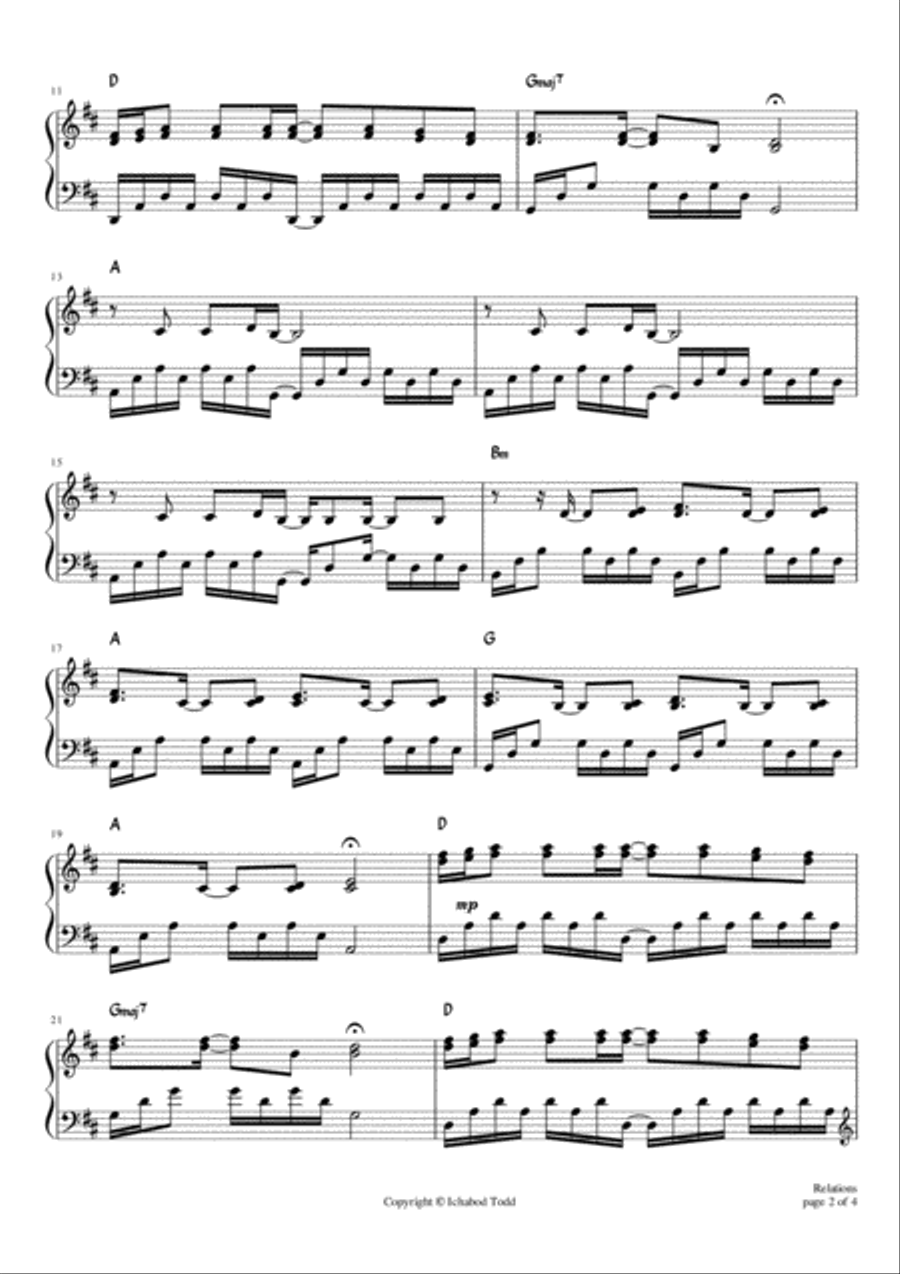 Relations Piano Solo scores gallery preview page 2
