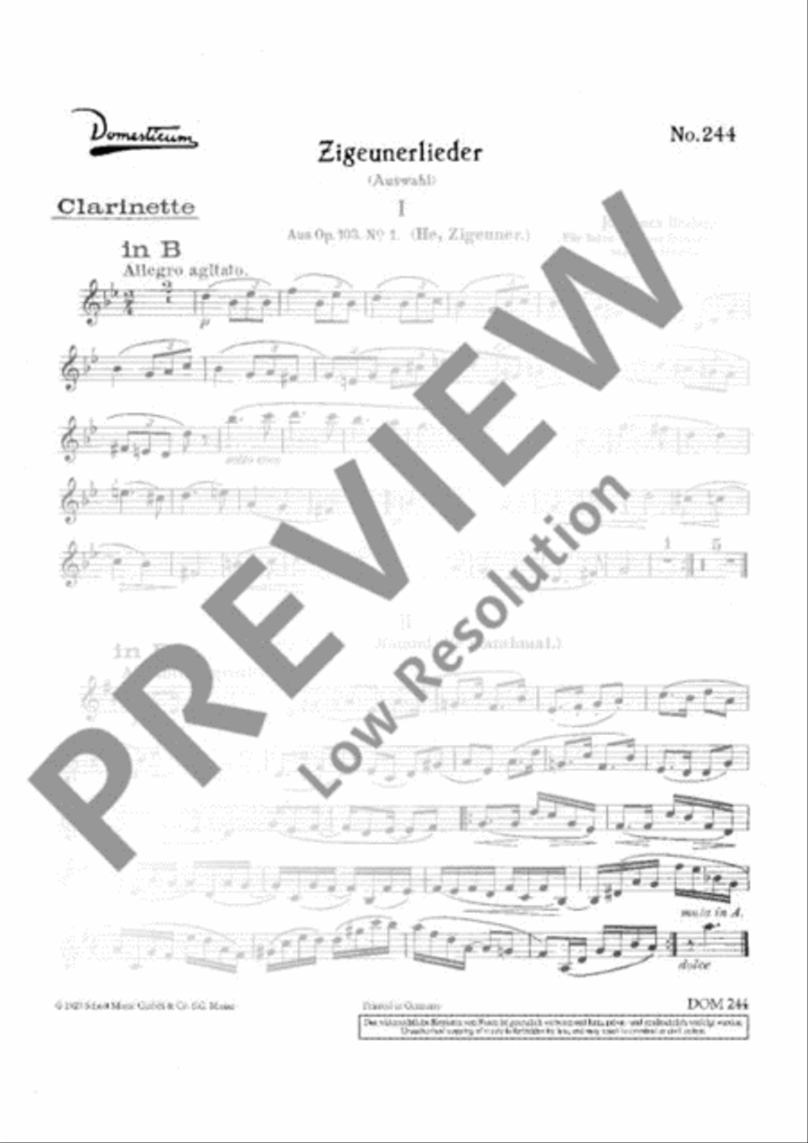 Zigeunerlieder Orchestra scores gallery preview page 21