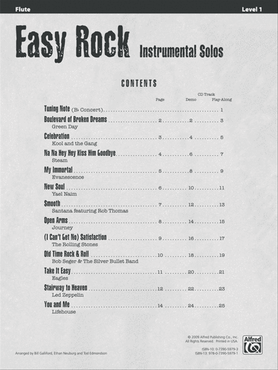 Easy Rock Instrumental Solos, Level 1 Flute Solo scores gallery preview page 4