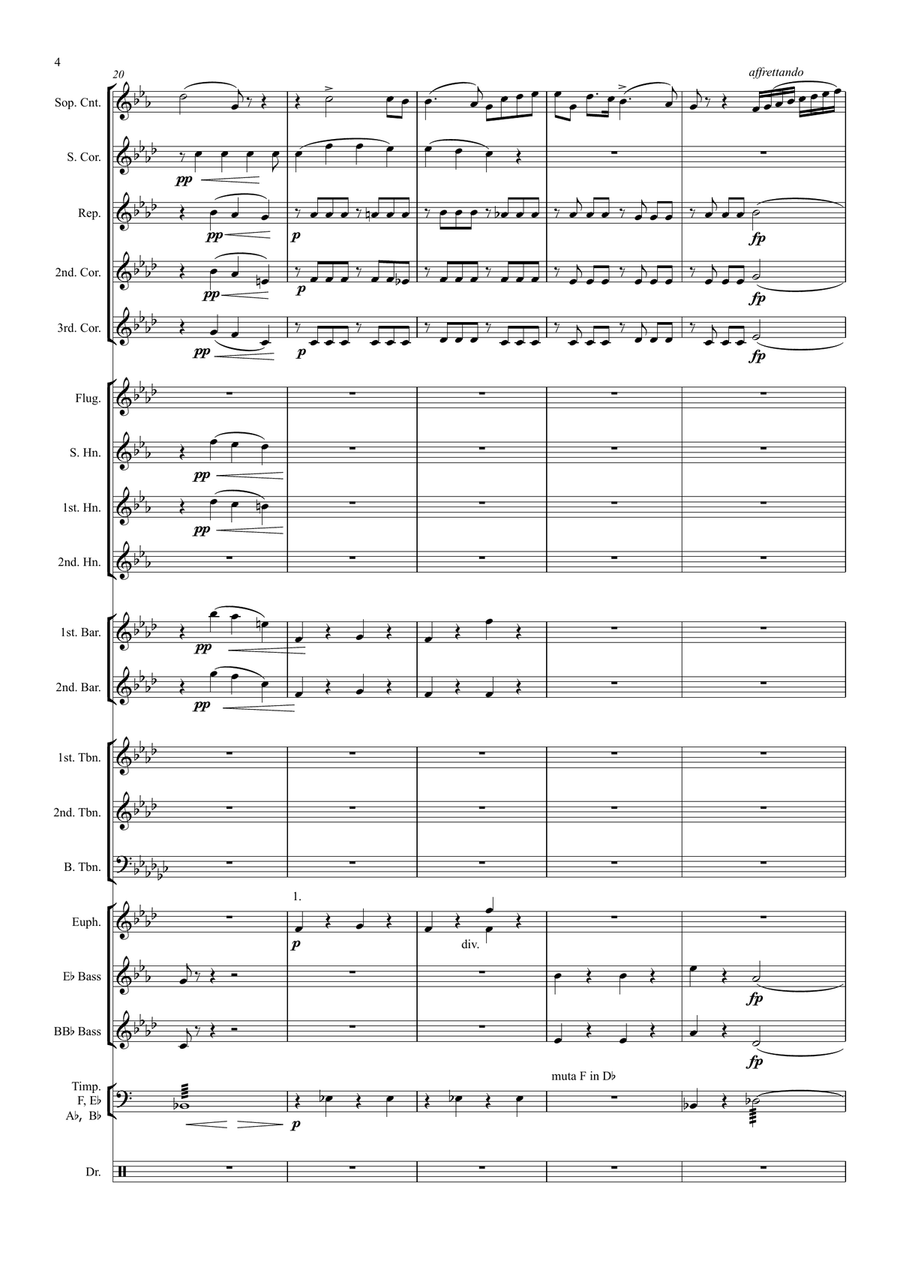 Il Dolce Suono (The Mad Scene from Lucia di Lammermoor) Brass Band scores gallery preview page 6