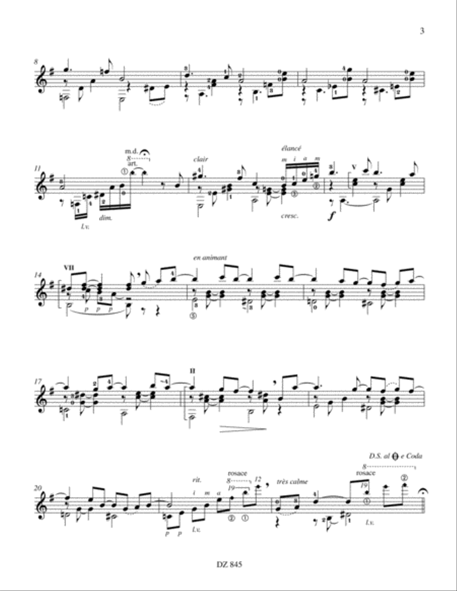Adeus, Amanhã Classical Guitar scores gallery preview page 3