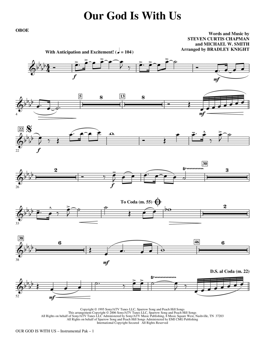 Our God Is With Us - Oboe Choir scores gallery preview page 1