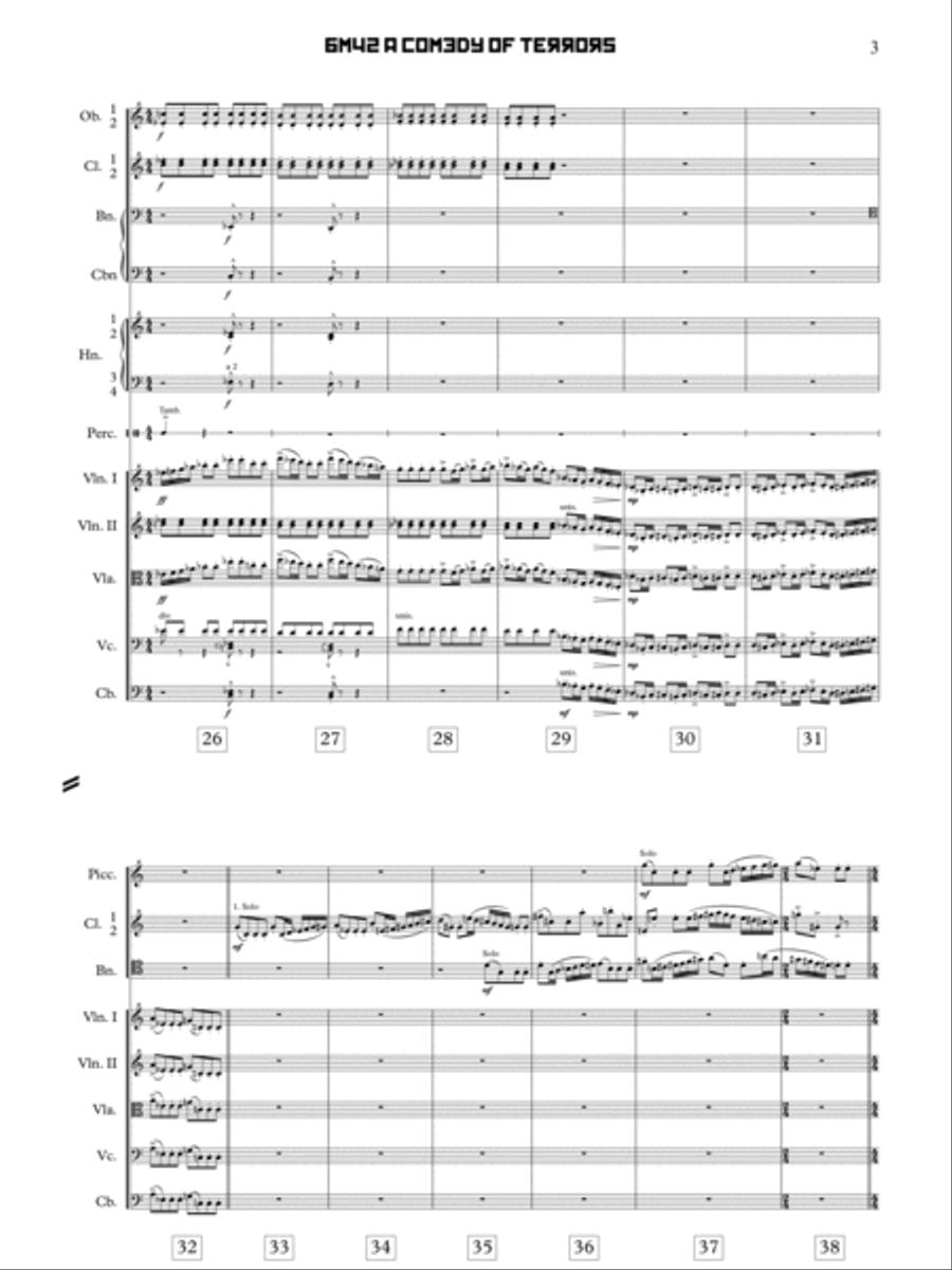 A Comedy Of Terrors End Titles - Score Only Full Orchestra scores gallery preview page 5