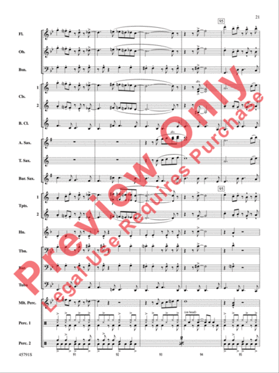 Sambeando Concert Band scores gallery preview page 22