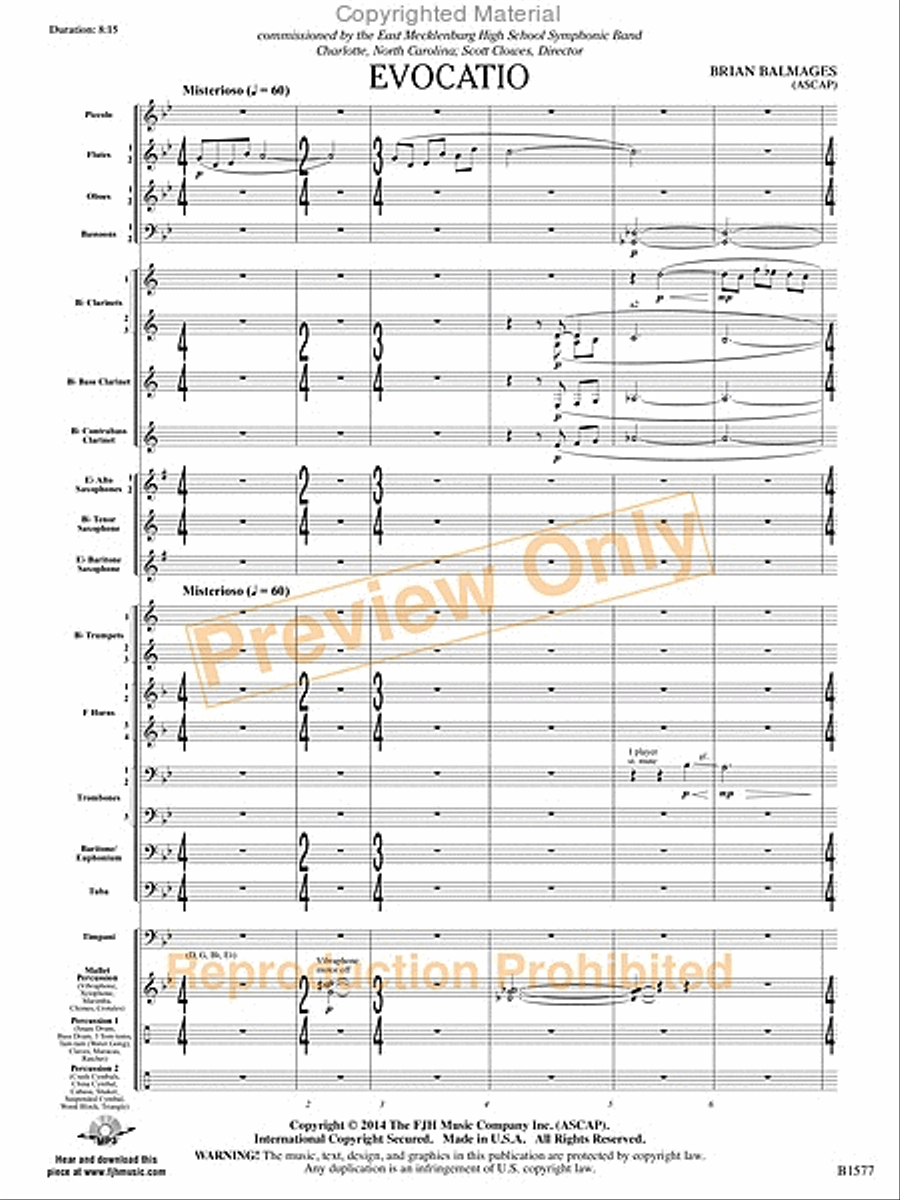Evocatio Evocatio Concert Band scores gallery preview page 4