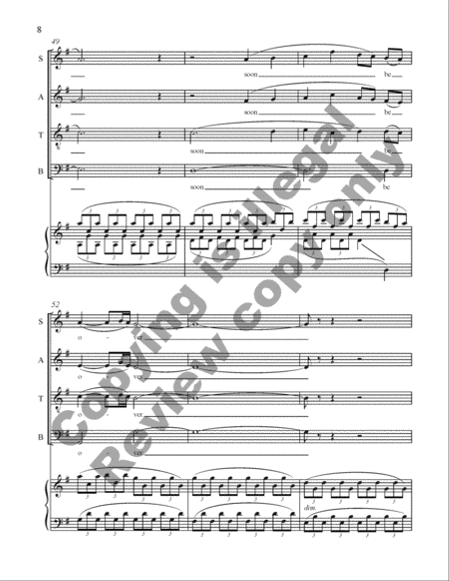 Gospel Songs: All My Trials (Piano/Choral Score) image number null