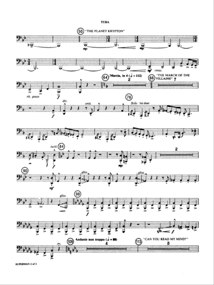 Superman: Tuba Concert Band scores gallery preview page 2