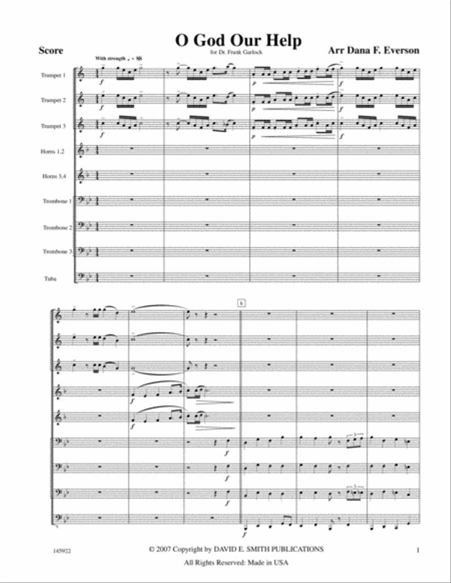 O God Our Help Set of Parts scores gallery preview page 1