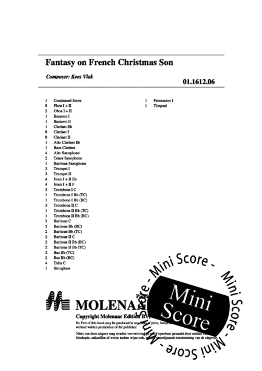 Fantasy on French Christmas Songs Fanfare Band scores gallery preview page 4