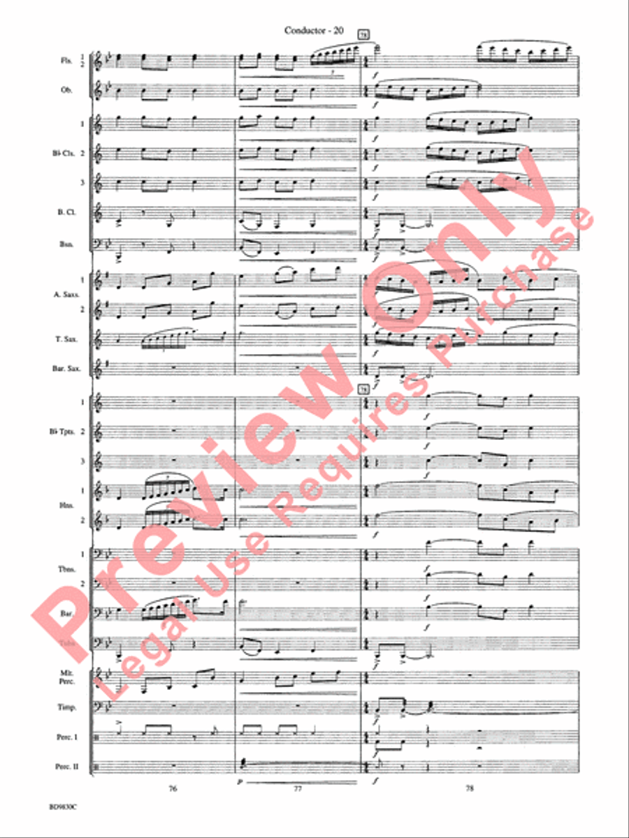 The Spirit of Orpheus (A Sinfonian Celebration) Concert Band scores gallery preview page 23