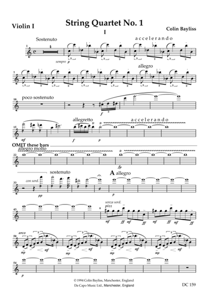 String Quartet No 1 (parts) image number null