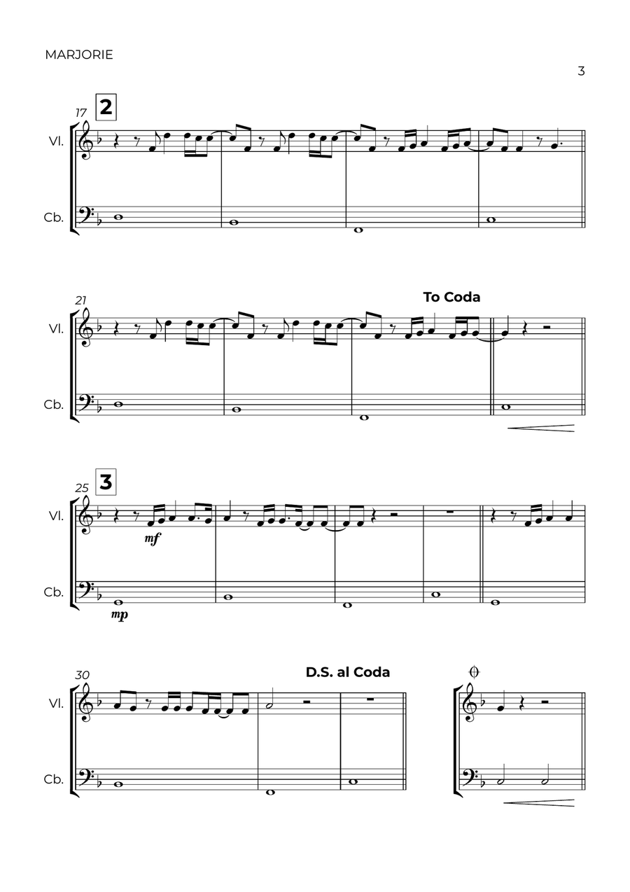 Marjorie String Duet scores gallery preview page 3