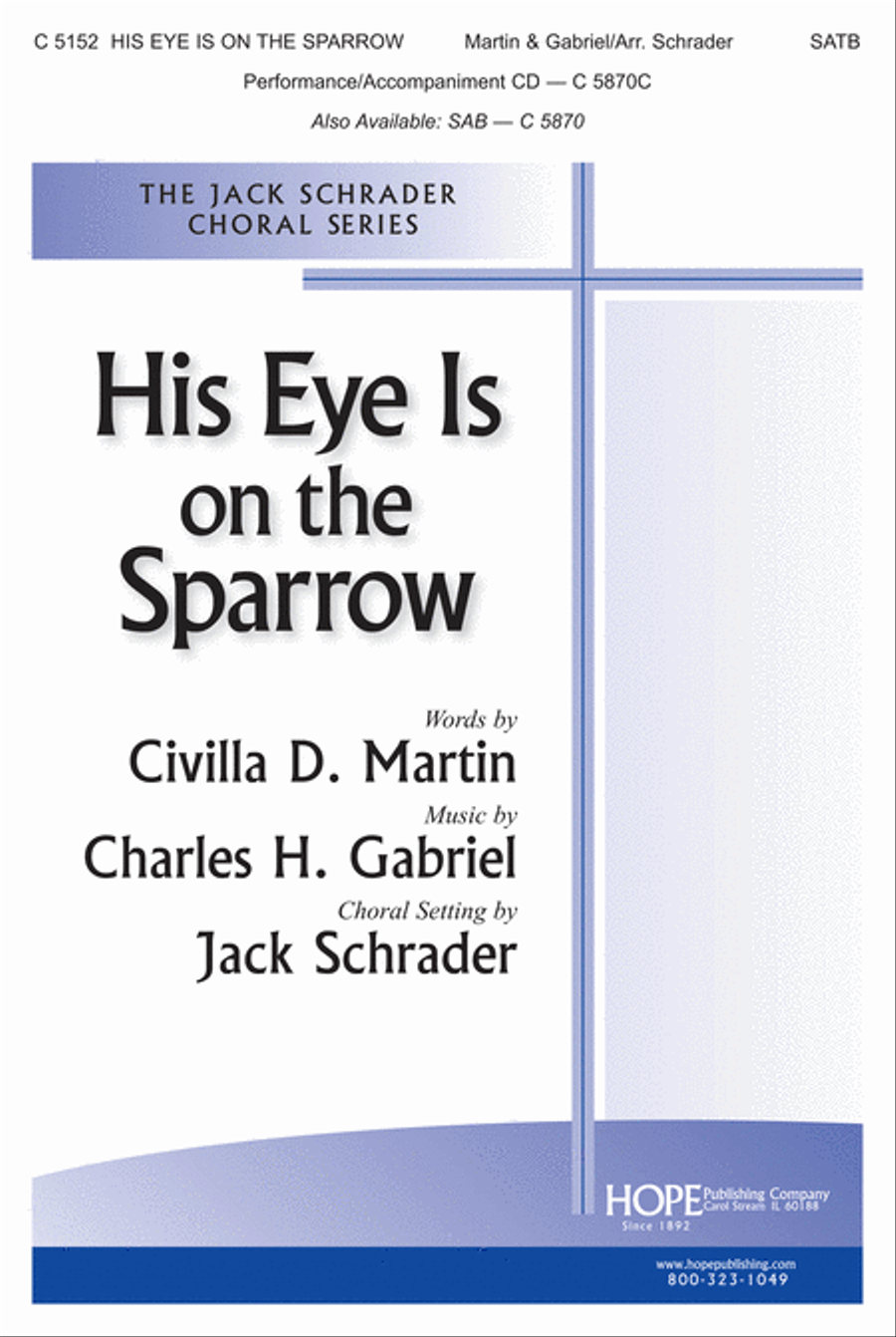 His Eye Is on the Sparrow 4-Part scores gallery preview page 1