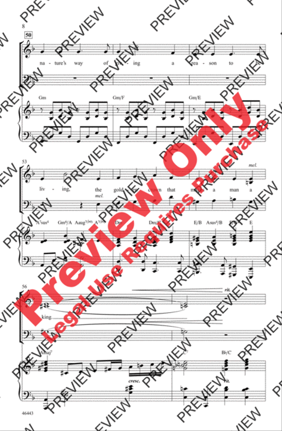 Love Is a Many Splendored Thing 3-Part scores gallery preview page 8
