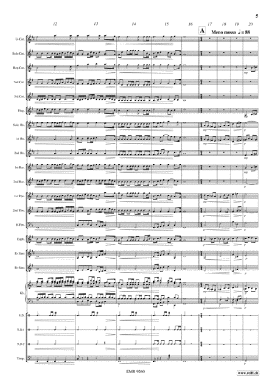 Marche des Trompettes Brass Band scores gallery preview page 6
