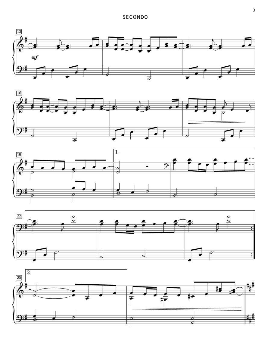 Your Name Piano Duet scores gallery preview page 3