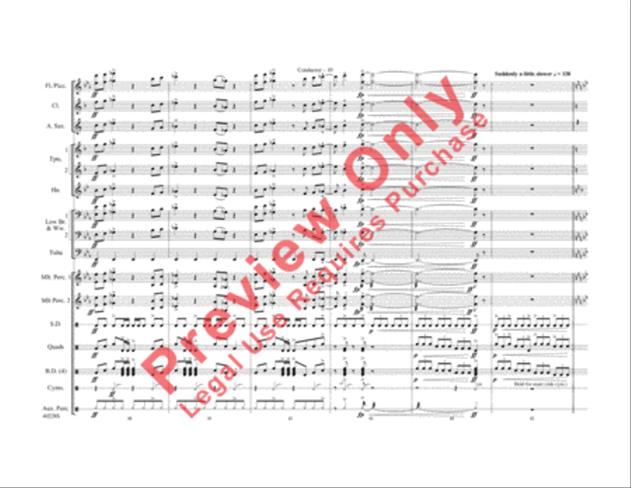 Die Another Day / Live and Let Die / James Bond Theme Marching Band scores gallery preview page 11