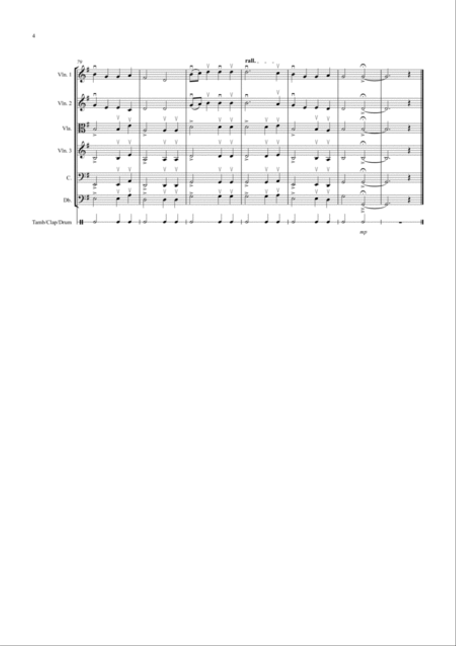 Basse Dance by Susato for String Orchestra String Orchestra scores gallery preview page 4