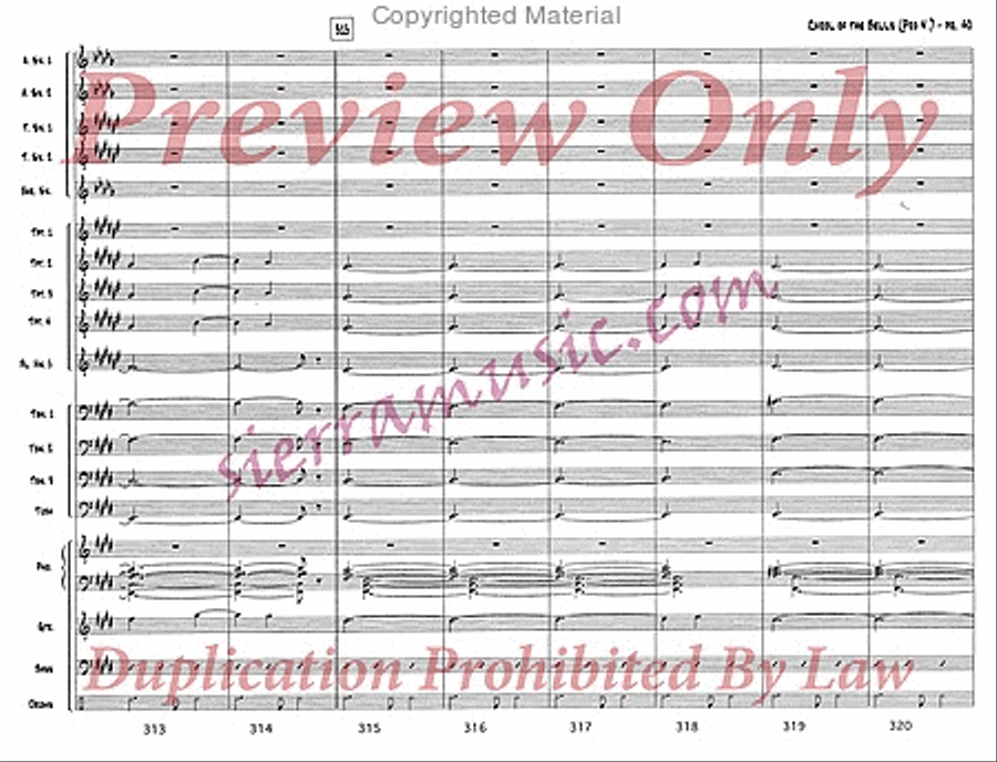 Carol of the Bells (pro) Jazz Ensemble scores gallery preview page 41