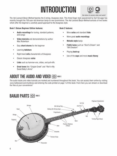 Hal Leonard Banjo Method Book 1 – Deluxe Beginner Edition