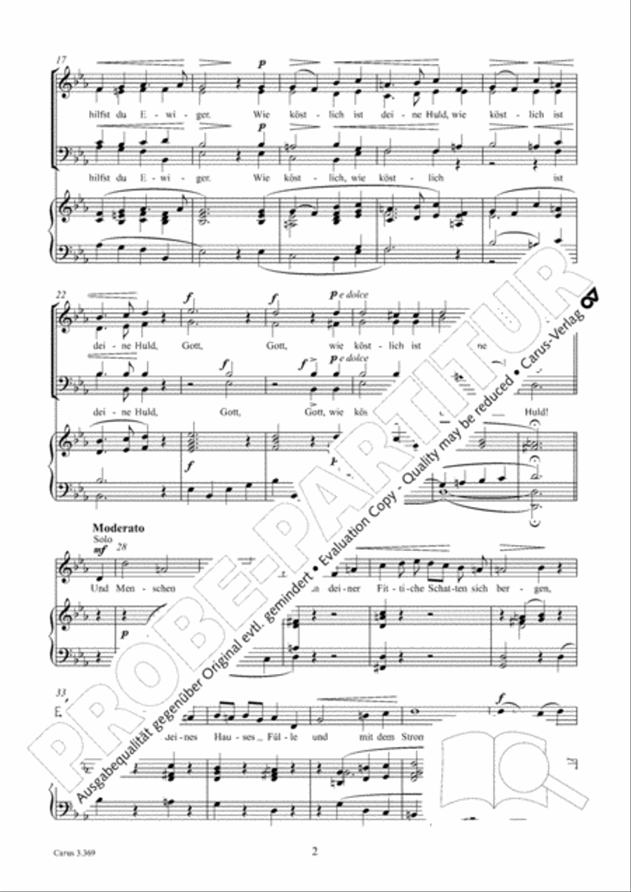 Ewiger, an den Himmel reicht deine Huld 4-Part scores gallery preview page 3