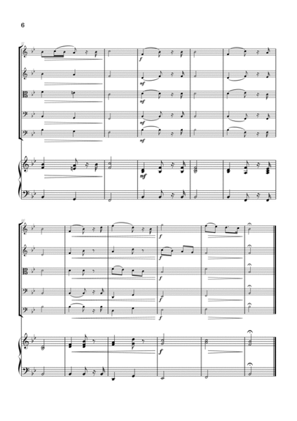 Wagner • Here Comes the Bride (Bridal Chorus) | string quintet & piano accompaniment sheet music image number null