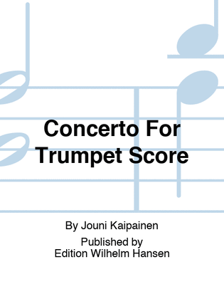 Book cover for Concerto For Trumpet Score