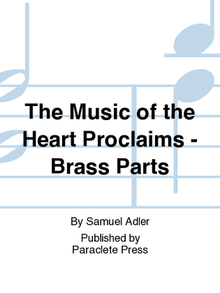 Book cover for The Music of the Heart Proclaims - Brass Parts