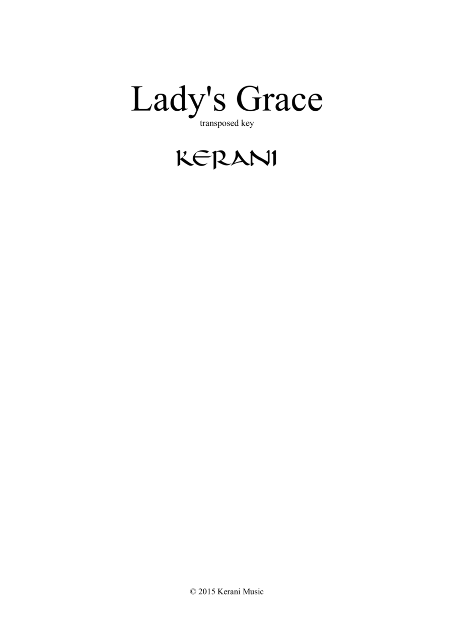 Lady's Grace (simplified in Am) Piano Solo scores gallery preview page 1