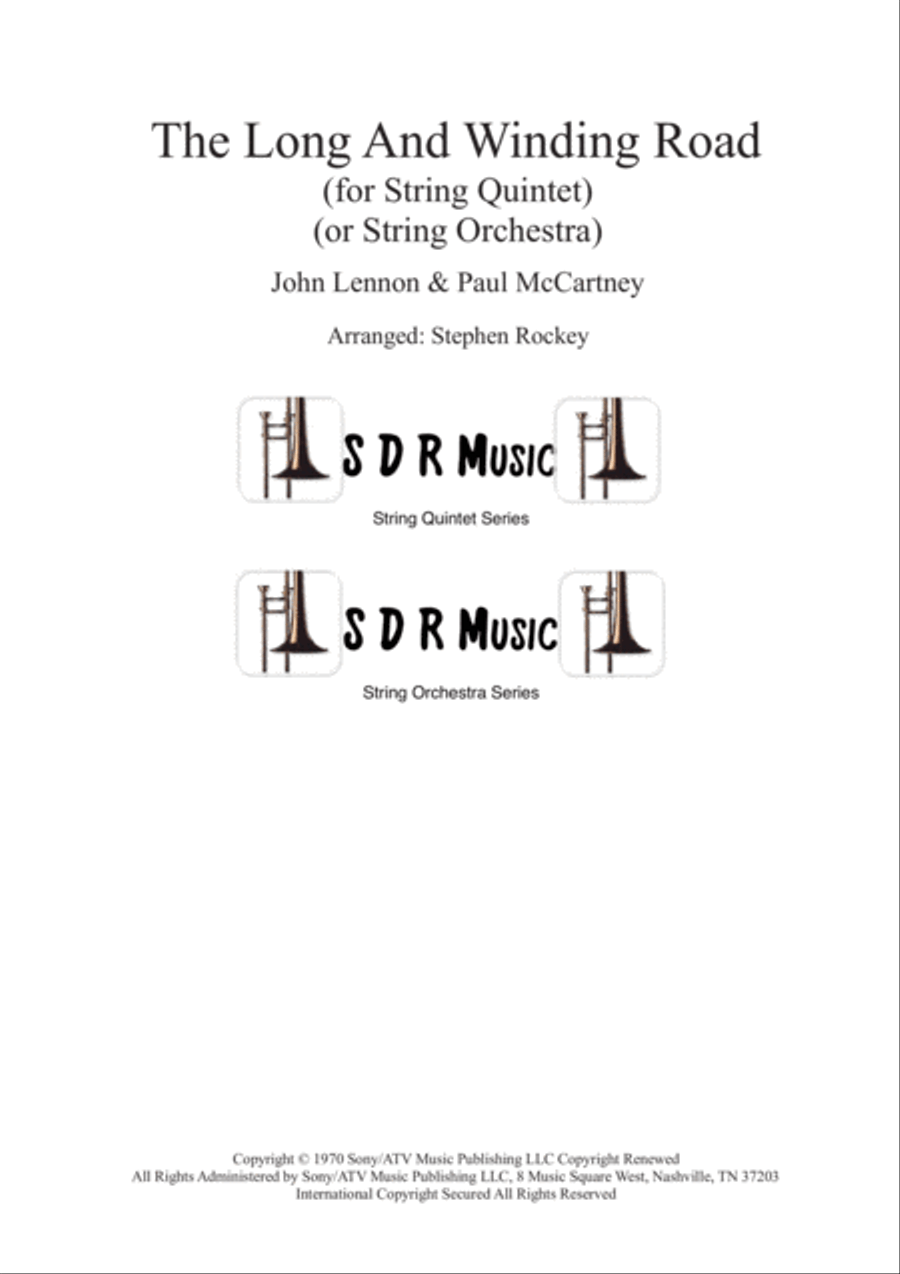 The Long And Winding Road String Quintet scores gallery preview page 1
