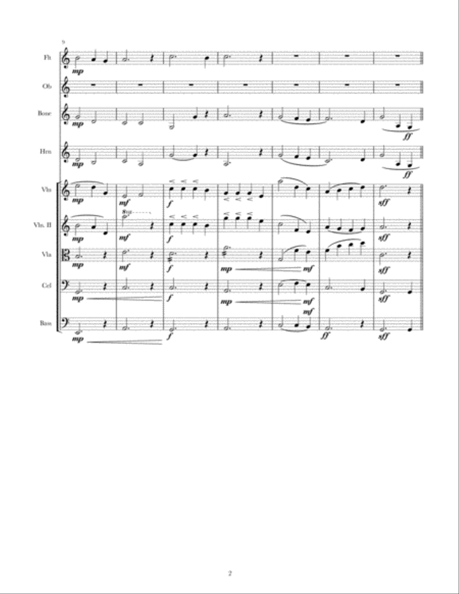 Romantic 2 min cue, with lush strings oboe and horn Oboe scores gallery preview page 2