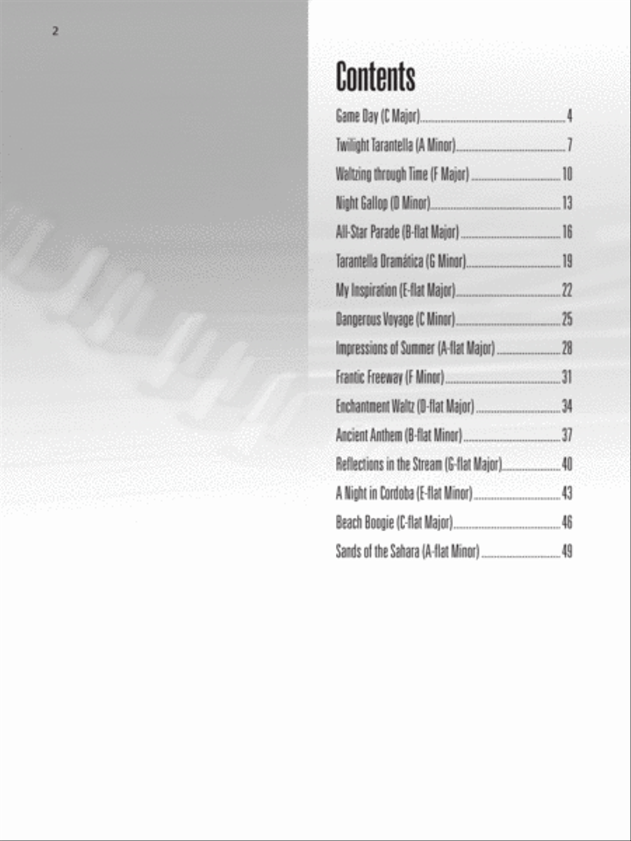 In All Keys, Book 2: Flat Keys: Intermediate to Late Intermediate Piano Solos in All Major and Minor Flat Keys Piano Method scores gallery preview page 2