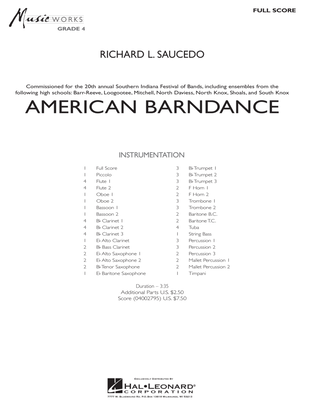 Book cover for American Barndance - Full Score