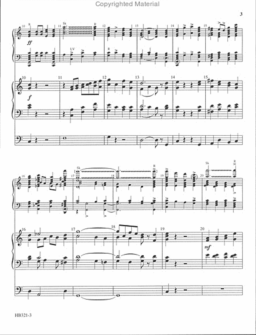 Crown Him Lord of All - organ and handbell score Handbell Choir scores gallery preview page 3