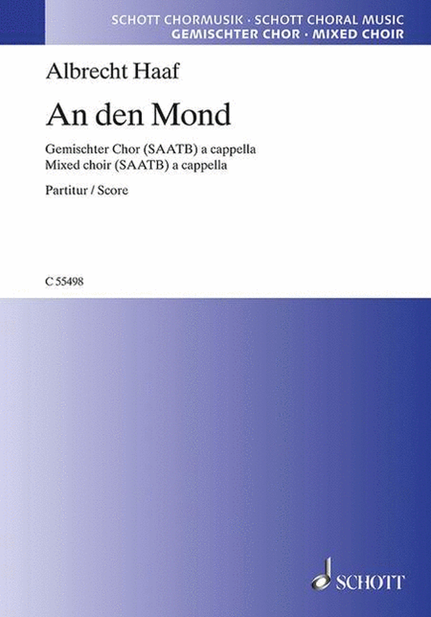 An Den Mond Saatb A Cappella, German