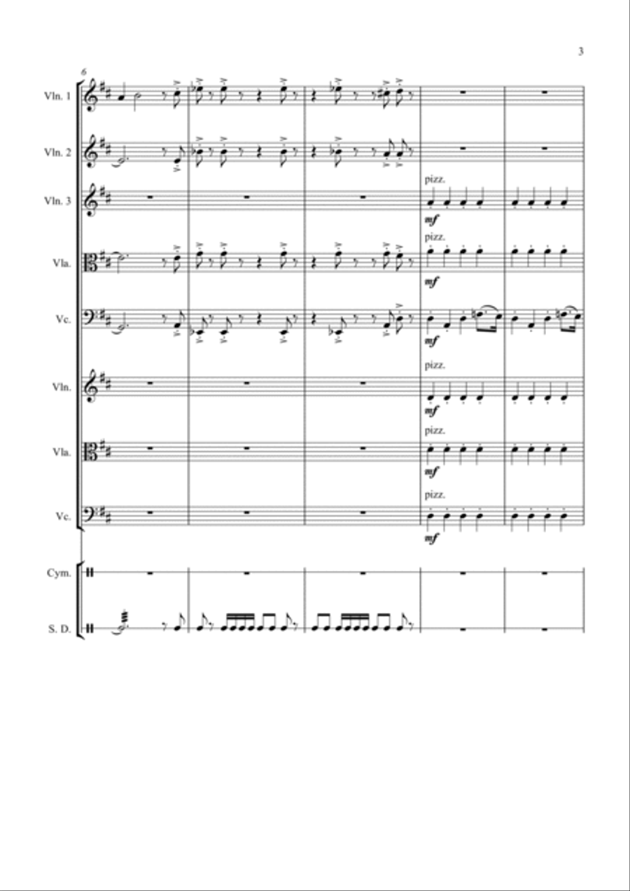The Great Escape March The Great Escape March String Trio scores gallery preview page 3