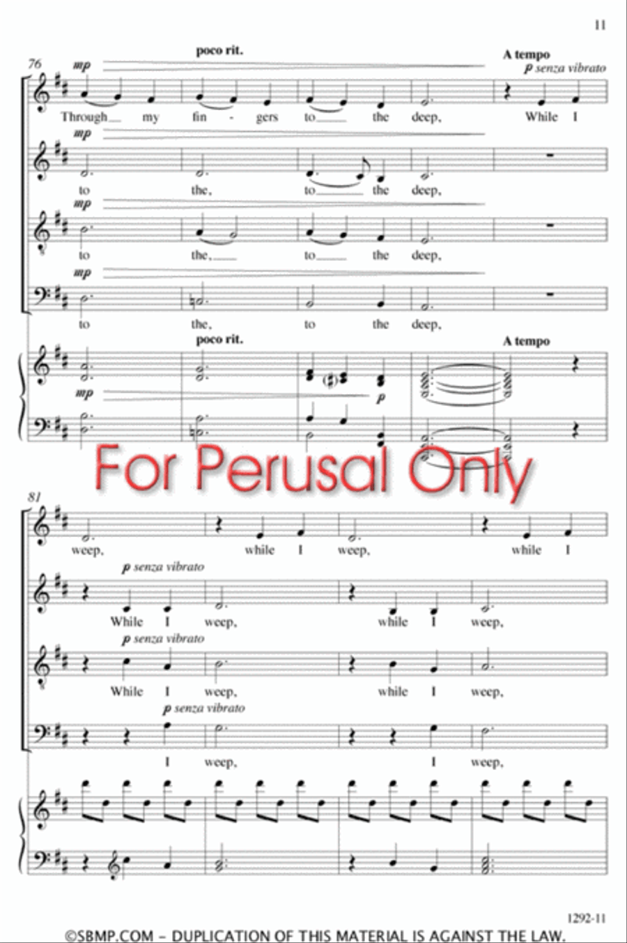 A Dream Within a Dream - SATB Octavo 4-Part scores gallery preview page 10