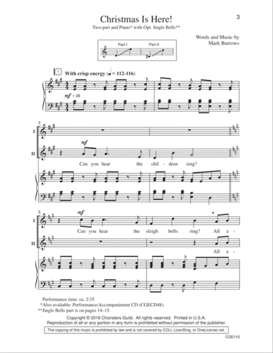 Christmas is Here! Christmas is Here! 2-Part scores gallery preview page 2