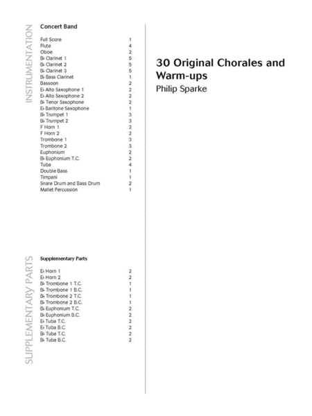 30 Original Chorales and Warm-Ups