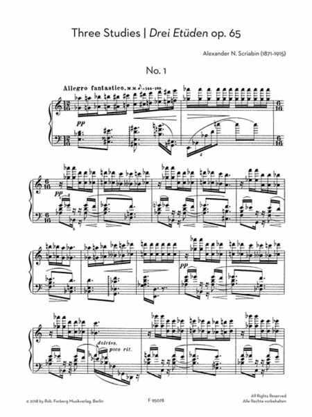 Three Studies for Piano, Op. 65