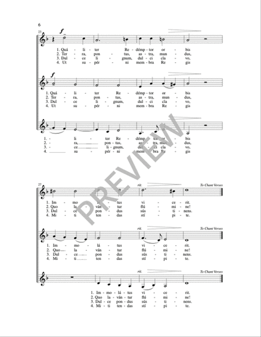 Sing, My Tongue, the Song of Triumph 3-Part scores gallery preview page 7