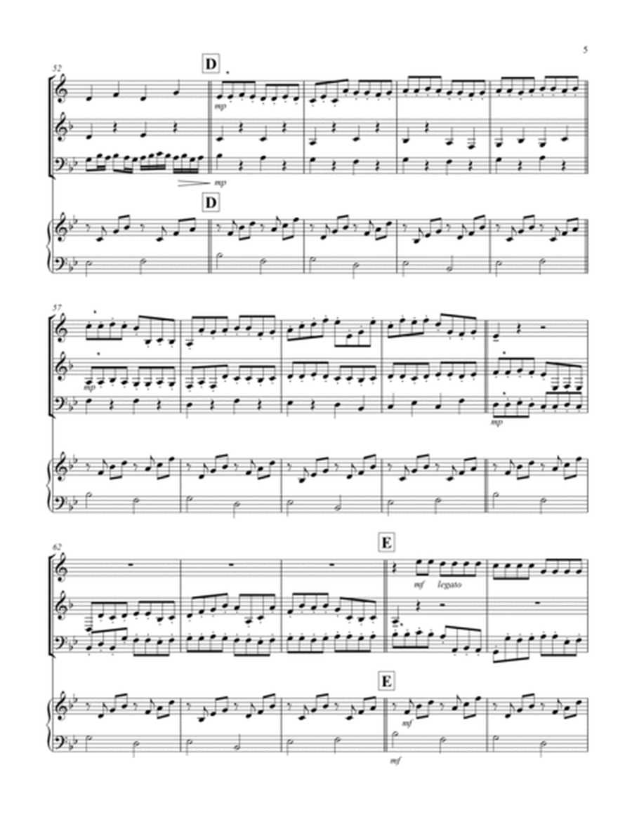 Canon (Pachelbel) (Bb) (Brass Trio - 1 Trp, 1 Hrn, 1 Trb), Keyboard)