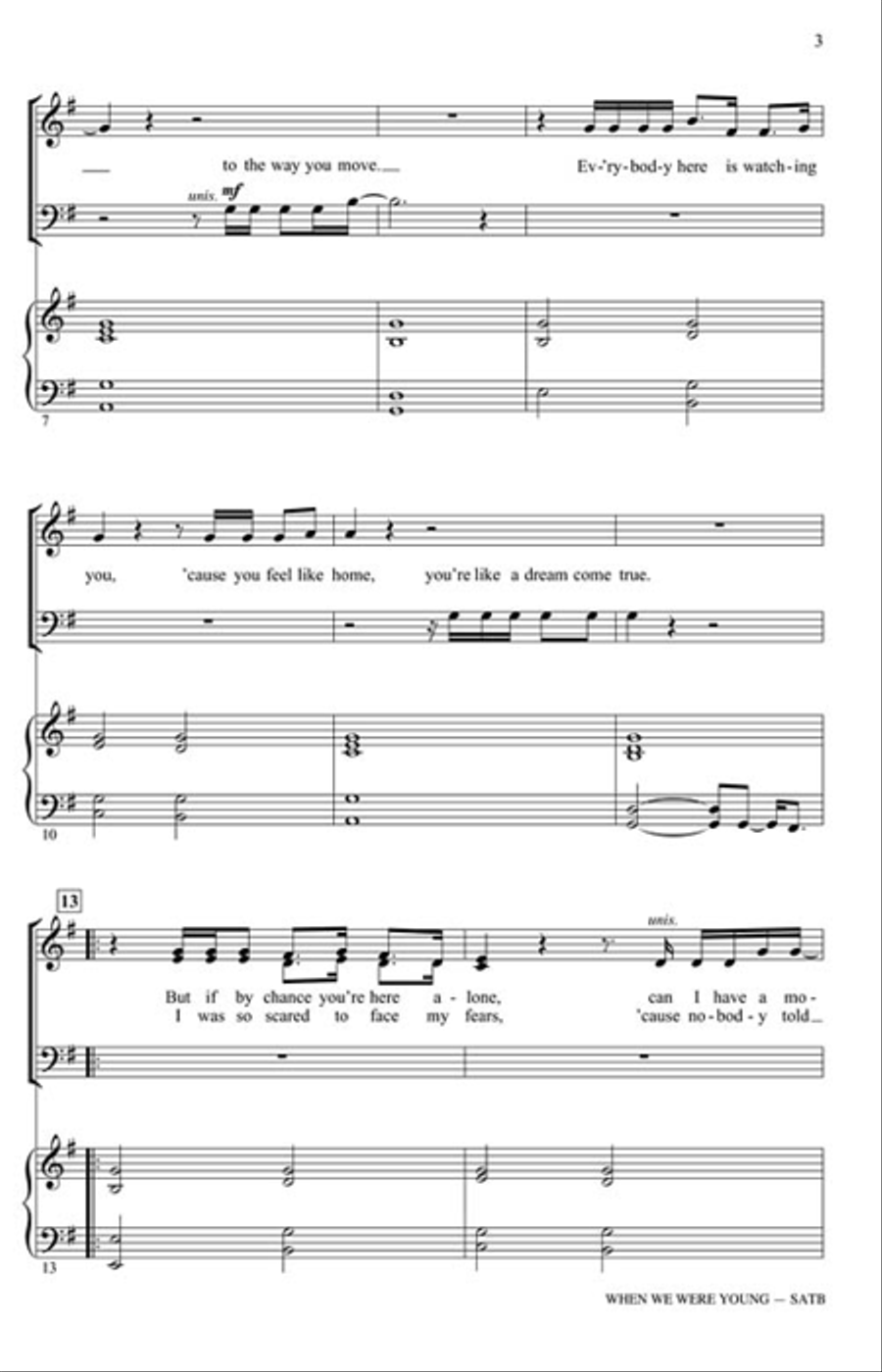 When We Were Young 4-Part scores gallery preview page 3