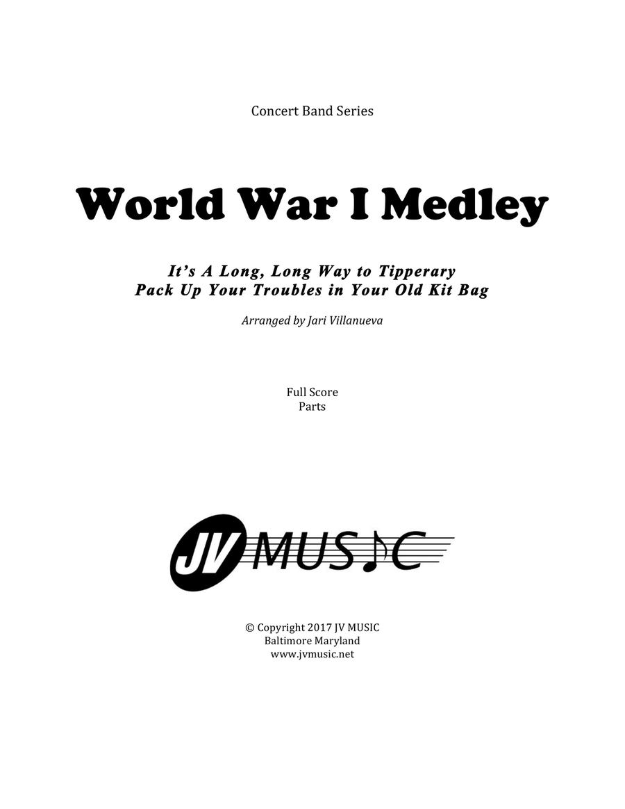 World War I (WWI) Medley for Concert Band Concert Band scores gallery preview page 1